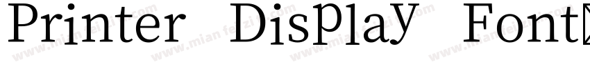 Printer Display Font字体转换